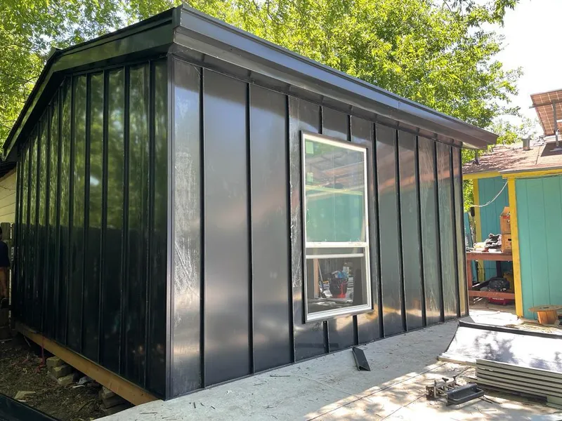 Black standing seam metal wall panels for Metal Roof Installation in Highland Heights